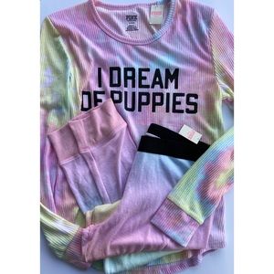 Victoria’s Secret PINK Cozy Sleep Set PUPPIES : M